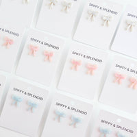 Bow Studs - Pink