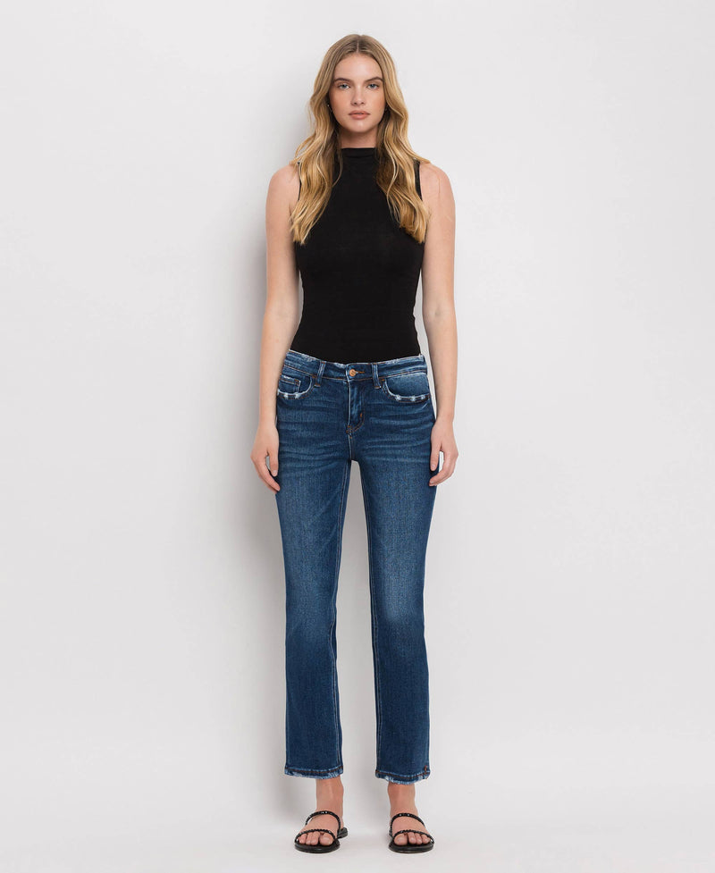 Mid rise ankle slim straight