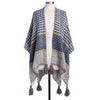 Woven Textured Kimono - Navy