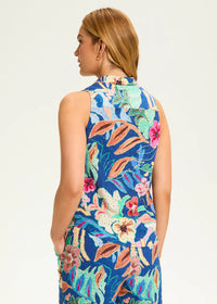 Printed eyelet shirt