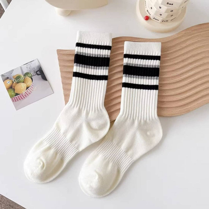 Striped Mid-Calf Socks