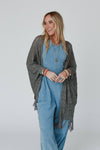 On The Fringe Kimono - Heather Gray