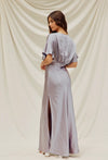 Like Butter Satin Blouson Maxi Dress