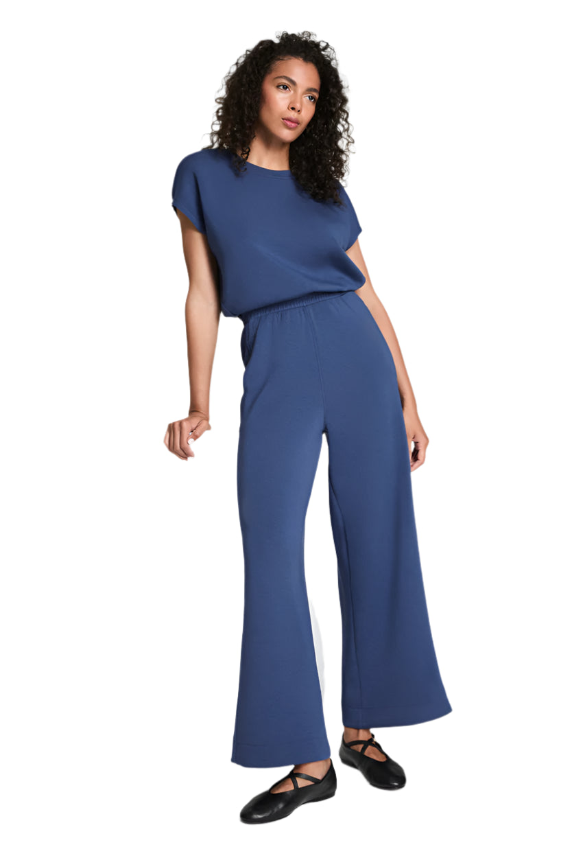 AirEssentials Cap Sleeve Cinched Jumpsuit – Front – Ella Where She Shops
