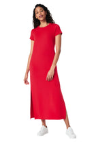 AirEssentials Maxi T-Shirt Dress – Red – Ella Where She Shops