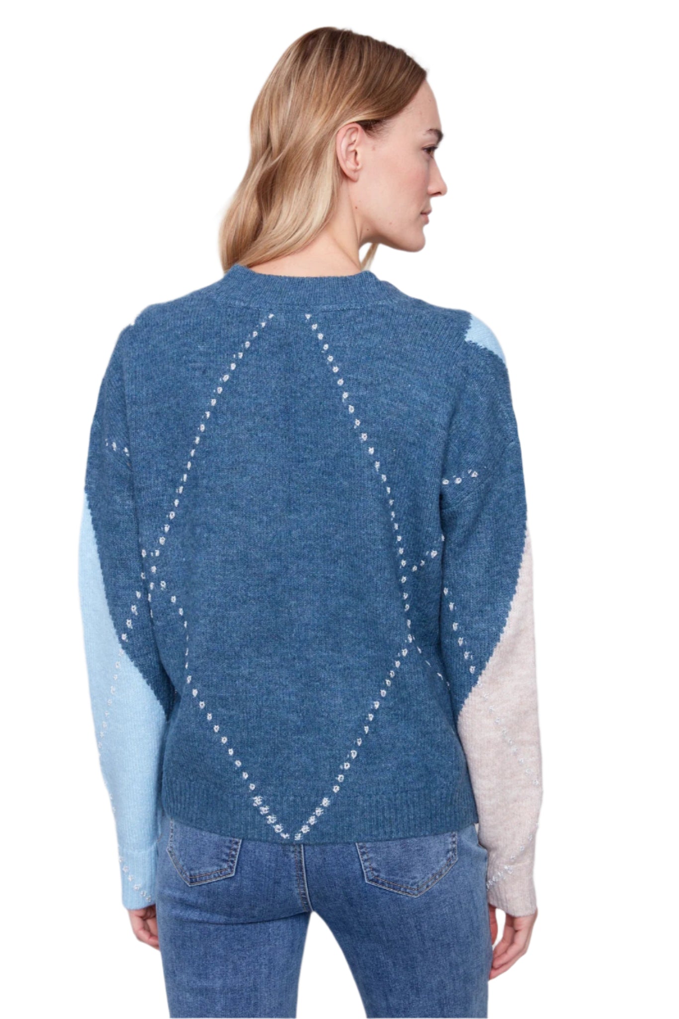 Argyle Sweater - Back - Ella Where She Shops