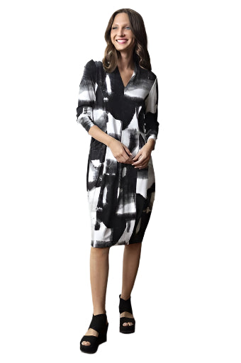 Arthouse Knit Ikat Cocoon Dress - Ella Where She Shops