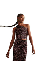 Asymmetrical Sequin Top – Front – Ella Where She Shops