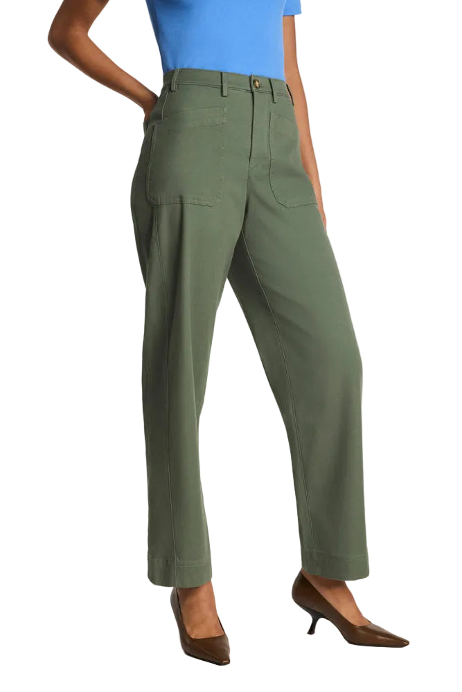 Barrel Leg Pant With Patch Pockets eucalyptus ella where she shops
