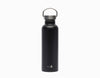 White with Gold Top Insulated Water Bottle- 24 Oz