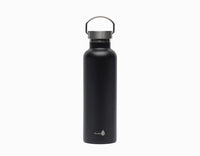 White with Gold Top Insulated Water Bottle- 24 Oz