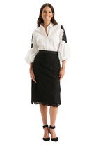 Blair Lace Wrap Skirt - Front - Ella Where She Shops