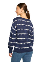 Boat Neck Scallop Stripe Sweater – Back – Ella Where She Shops