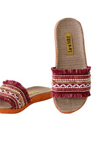 Boho Slides – Red Front – Ella Where She Shops