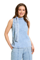 Bow Neck Blouse – Front – Ella Where She Shops
