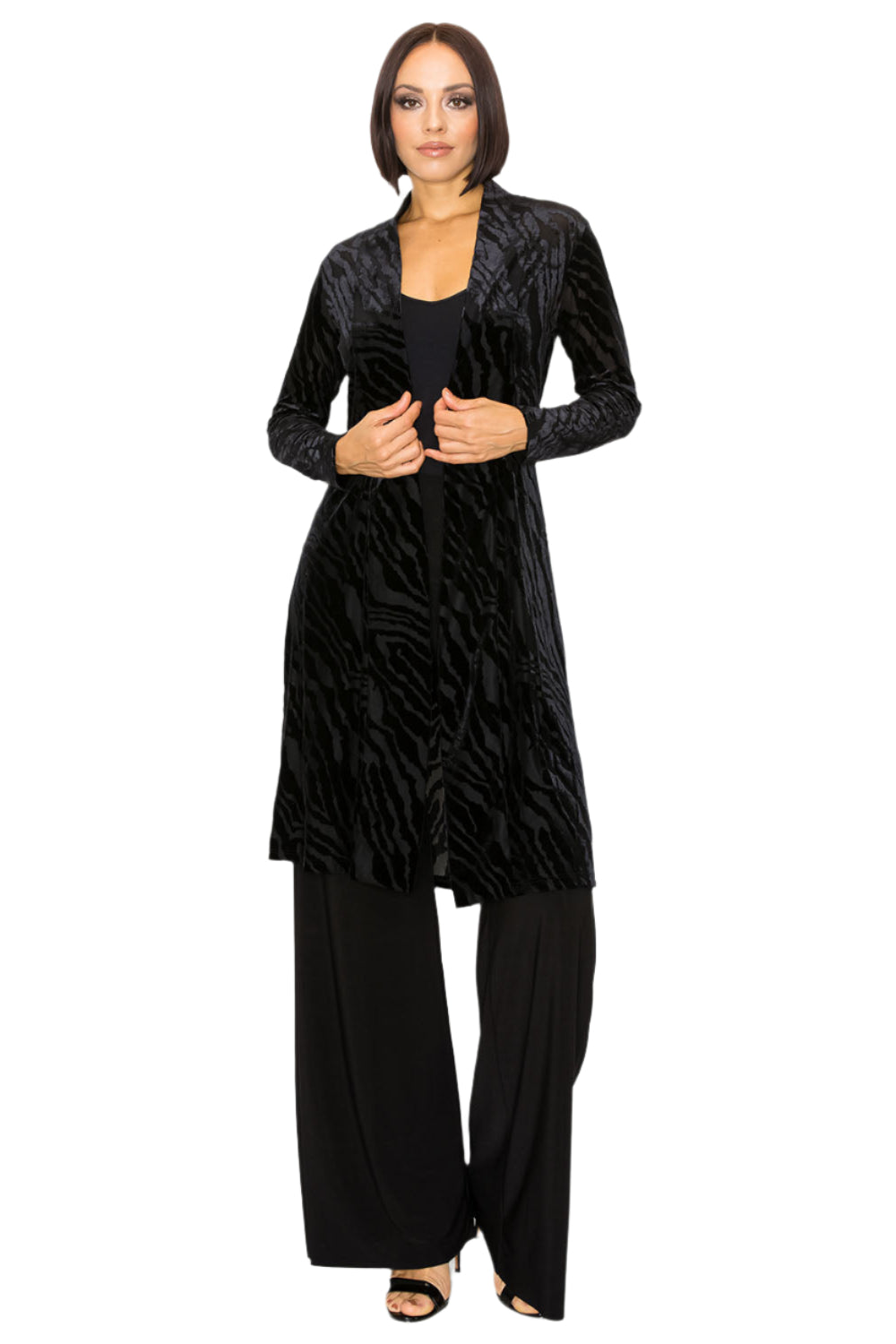 Burnout Duster Jacket Front - Ella Where She Shops