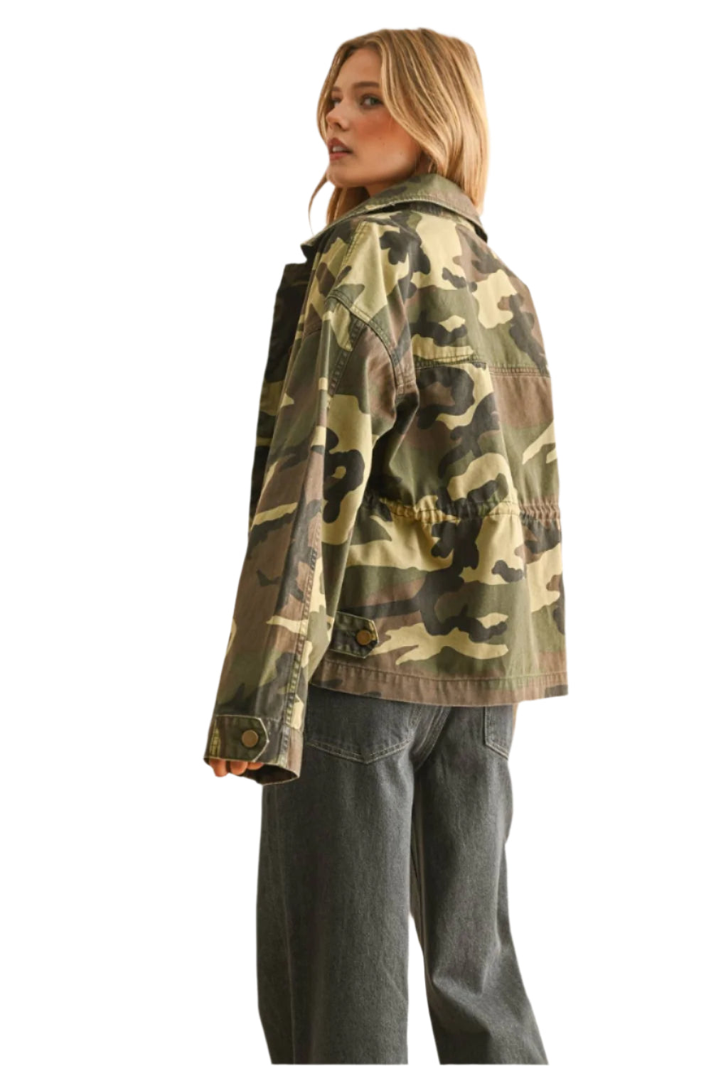 Camouflage Jacket – Back – Ella Where She Shops