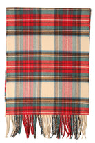 Cashmere like Tartan Plaid Scarf Ivory ella where she shops
