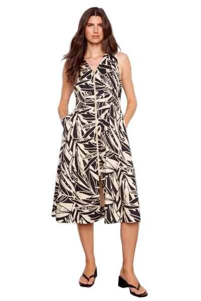 Charlie B Printed Cotton Voile Front-Zip Maxi Dress - Luna ella where she shops