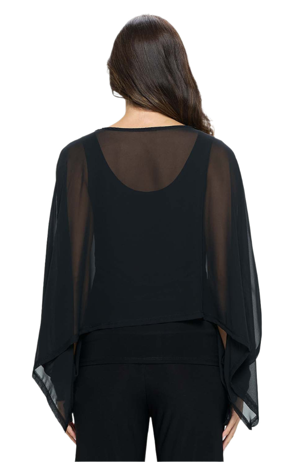 Chiffon Topper - Black Back - Ella Where She Shops