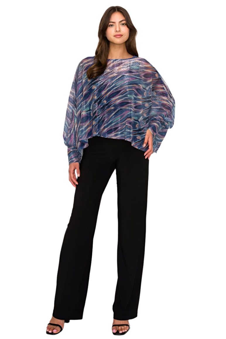 Chiffon Topper - Rainbow Shimmer Front - Ella Where She Shops
