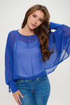 Chiffon L/S Topper