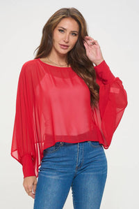 Chiffon L/S Topper