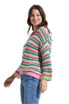 Chunky Stripe Sweater – Front – Ella Where She Shops