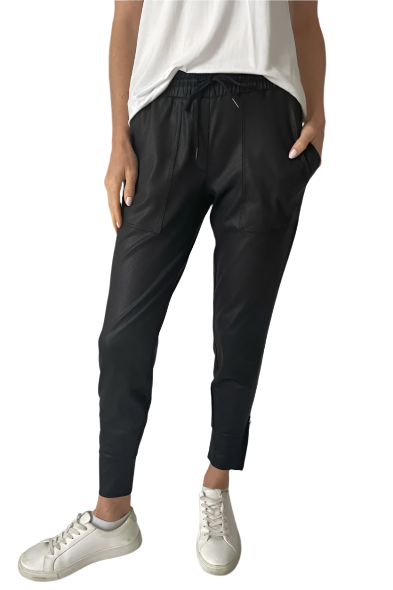 Coated Zip Jogger – Front – Ella Where She Shops