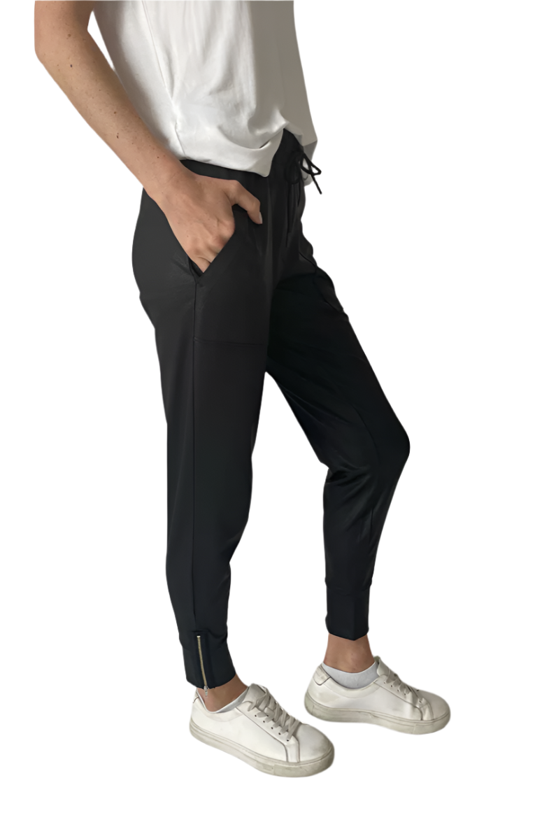 Coated Zip Jogger – Side – Ella Where She Shops