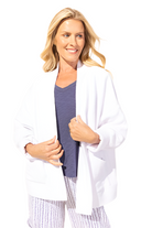 Cool Breeze Terry Sundown Jacket - White Front - Ella Where She Shops
