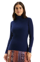 Cotton Cashmere Turtleneck navy ella where she shops