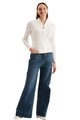 Cotton Ribbed Cardigan – White – Ella Where She Shops