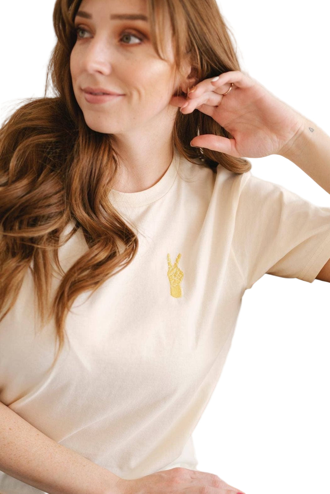 Cowl-Neck Dover Stripe – Front – Ella Where She Shops