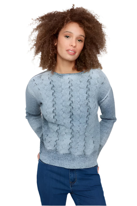 Crew Neck Fancy Stitch - Front - Ella Where She Shops