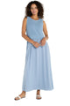 Crew Neck Tie Back Sweater Woven Dress ella where she shops