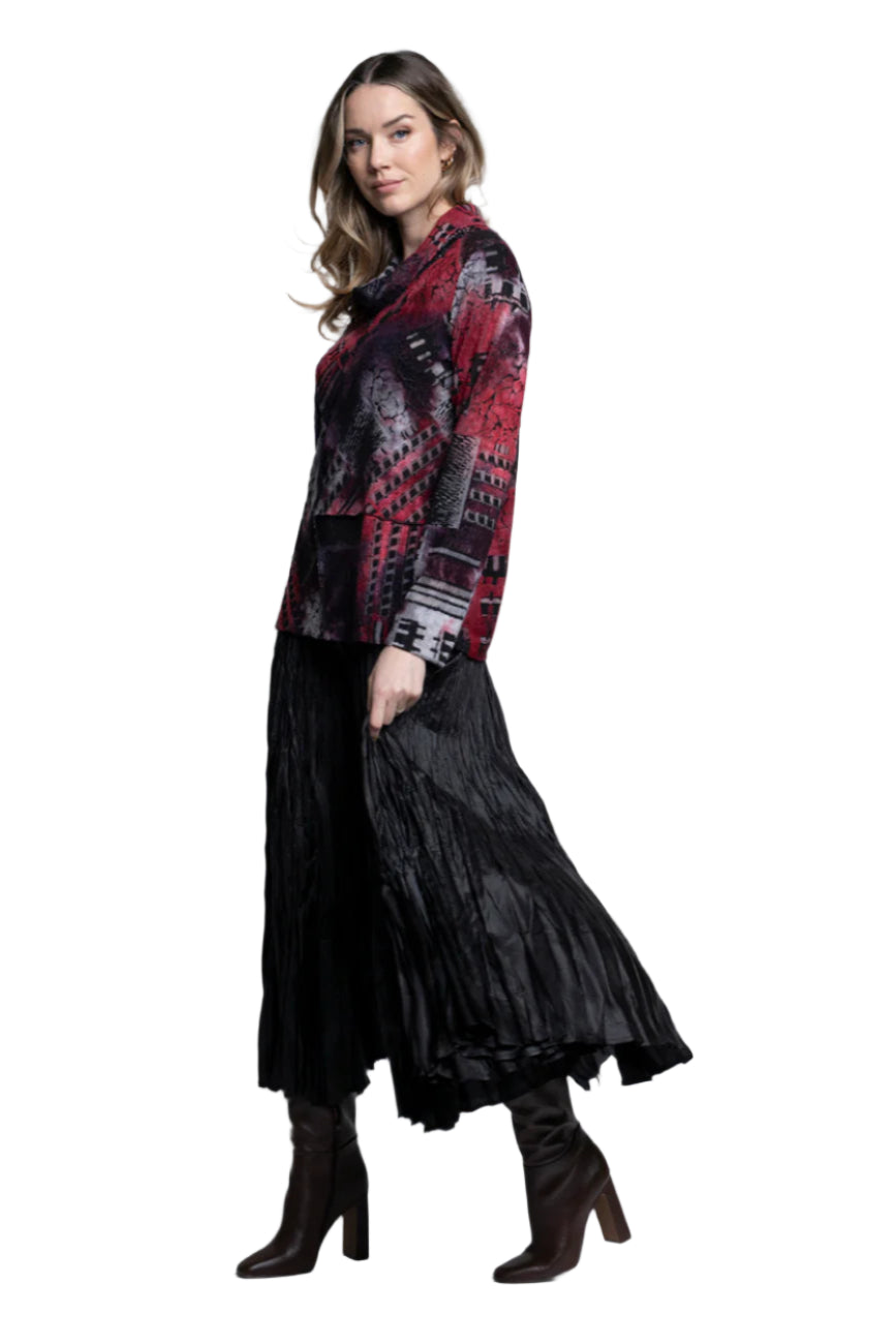 Crinkled Long Skirt – Front – Ella Where She Shops