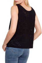 Crochet Button Up Sleeveless Vest ella where she shops