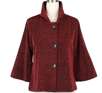 Cropped Sparkle Jacket red ella where she shops