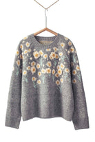 Daisy embossed Floral Sweater ella where she shops