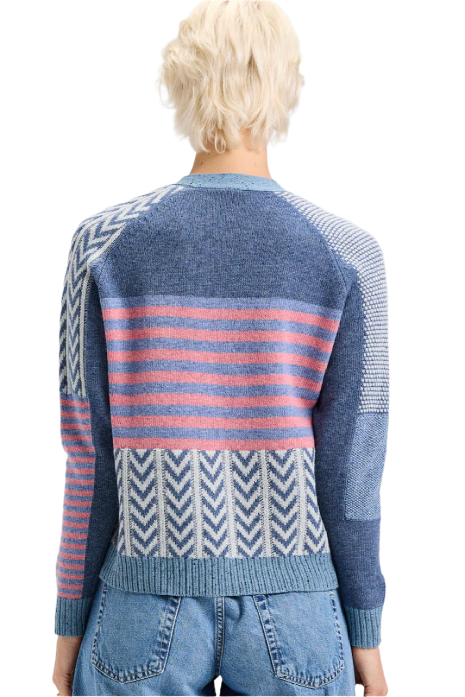 Denim Jean Cardigan – Back – Ella Where She Shops