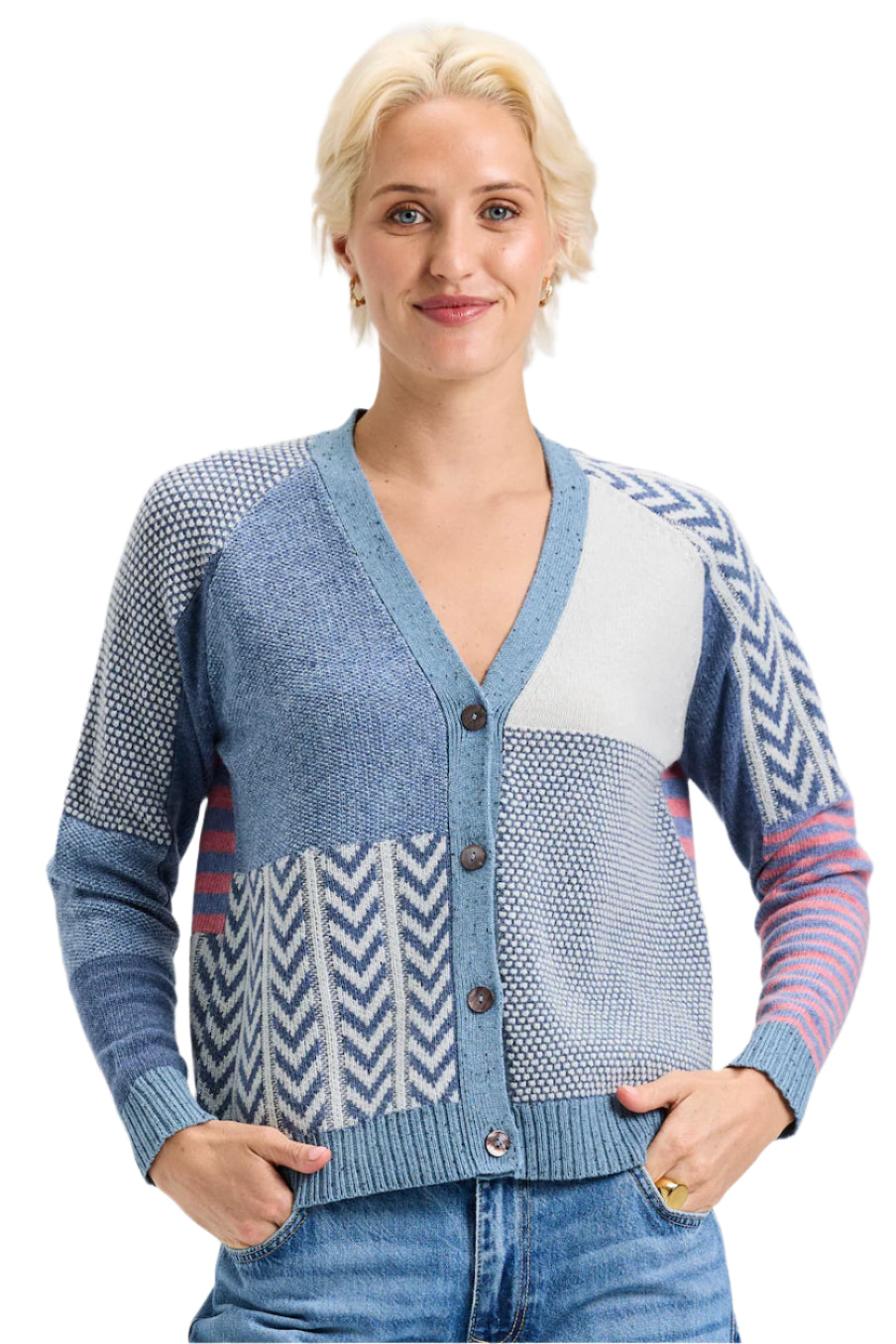Denim Jean Cardigan – Front – Ella Where She Shops