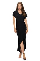 Dolman Maxi Dress with Tulip Hem - Black Ella Where She Shops