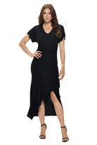 Dolman Maxi Dress with Tulip Hem - Shimmer Ella Where She Shops