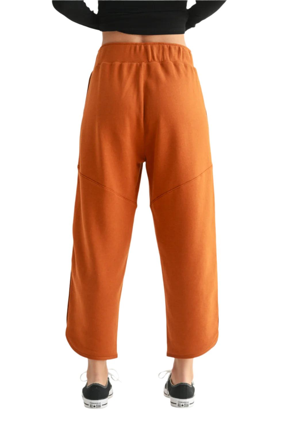 Dune Drift Curved Cropped Pants – Back Burnt Amber – Ella Where She Shops