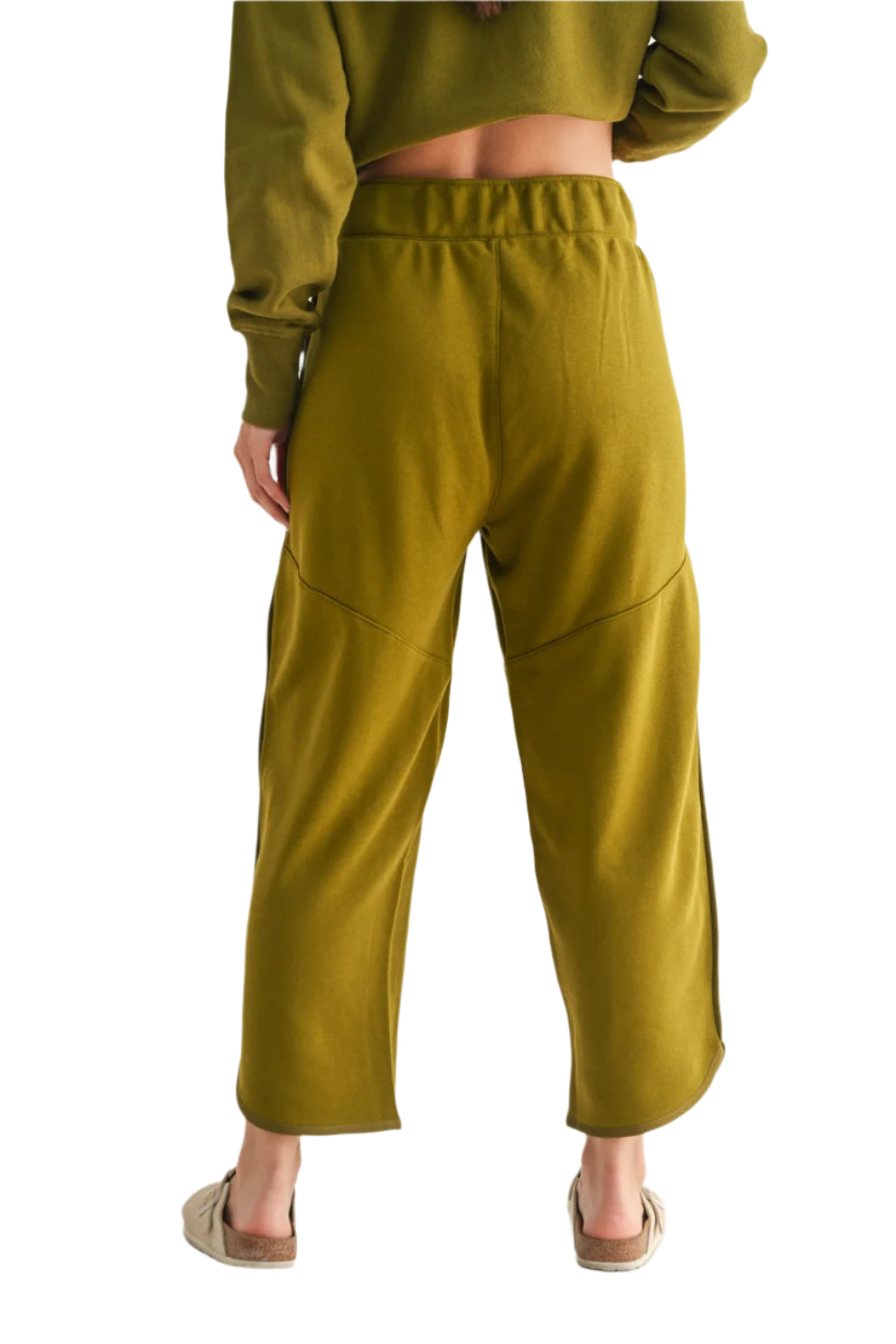 Dune Drift Curved Cropped Pants – Back Camo Green – Ella Where She Shops