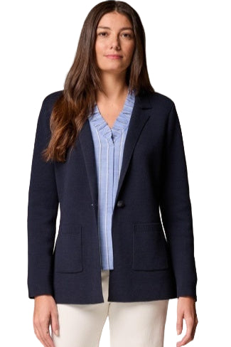 Elegant Knit Blazer - Front - Ella Where She Shops
