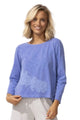 Embroidered Applique Boxy Tee Blue Ella Where She Shops