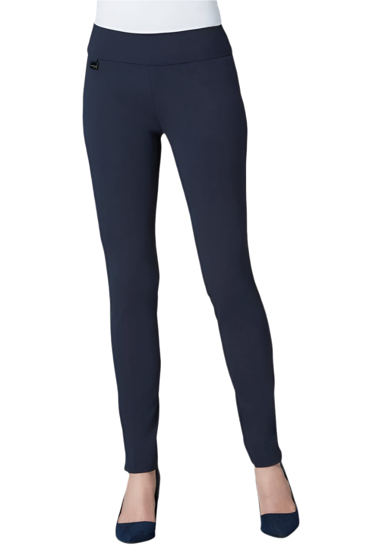 Essentials Slim Ankle Pants – Blue Front – Ella Where She Shops