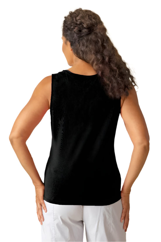 Everyday Rib Tank Top - Black Back - Ella Where She Shops